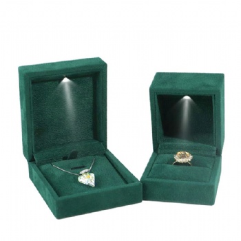 JV-22 velvet jewelry box with LED light